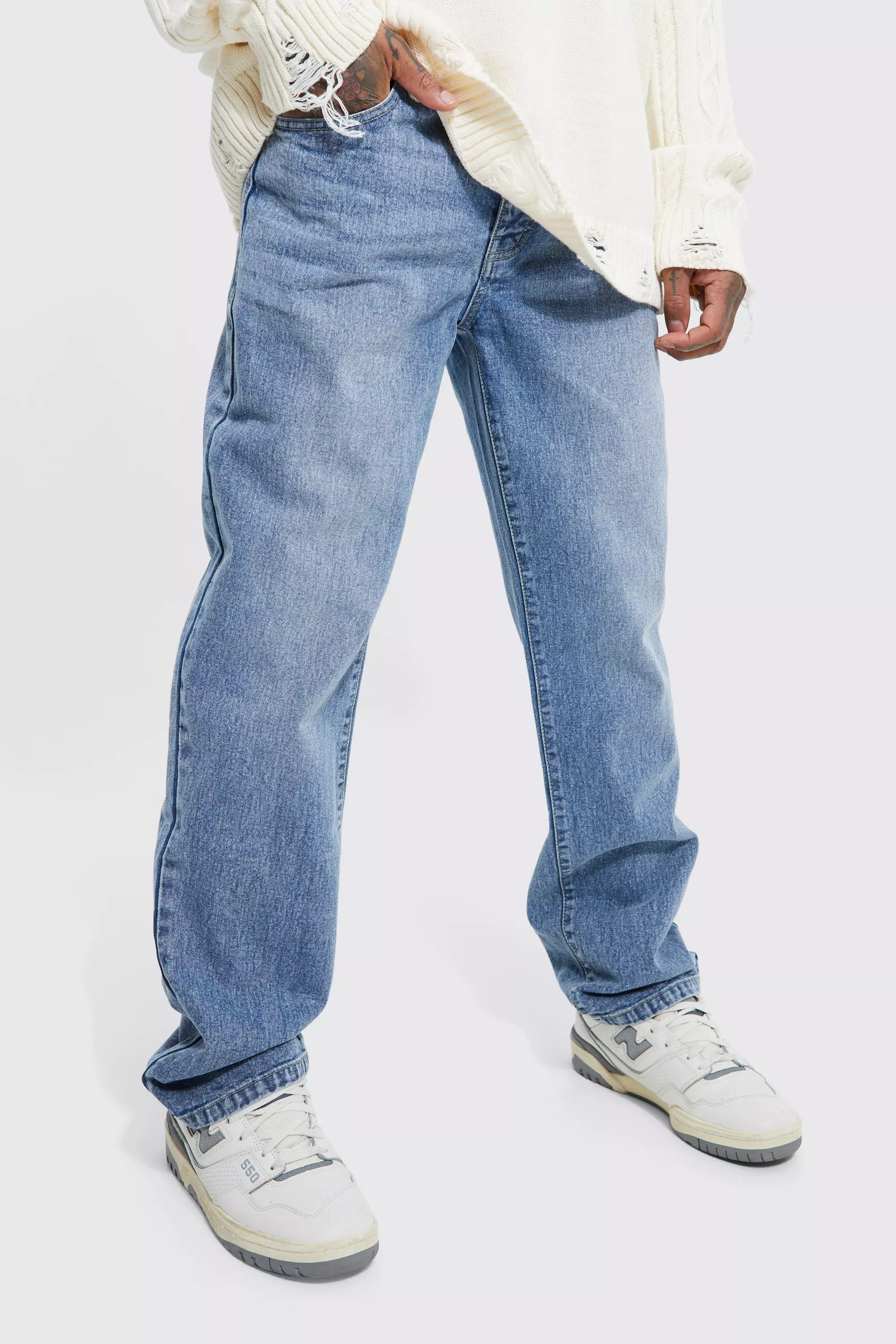 Relaxed fit sales denim jeans